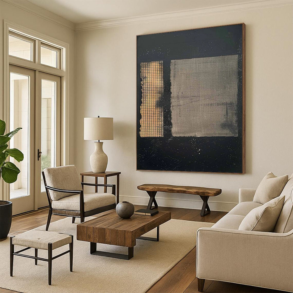 Hand-Painted Large Custom Abstract Paintings for Bar & Entryway DTP307