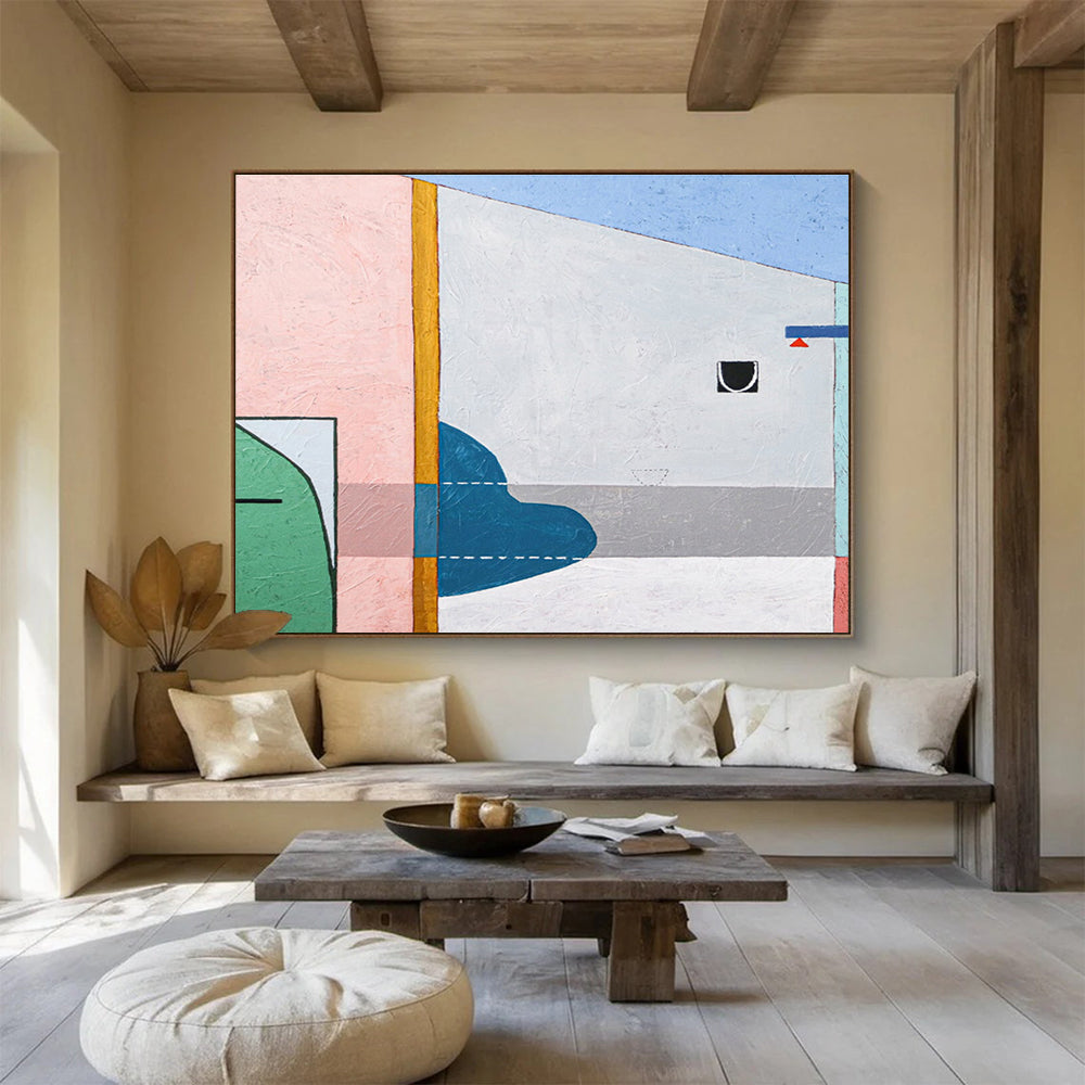 Striking Hand - Painted Abstract Artwork for Dining Room & Entryway DKH548