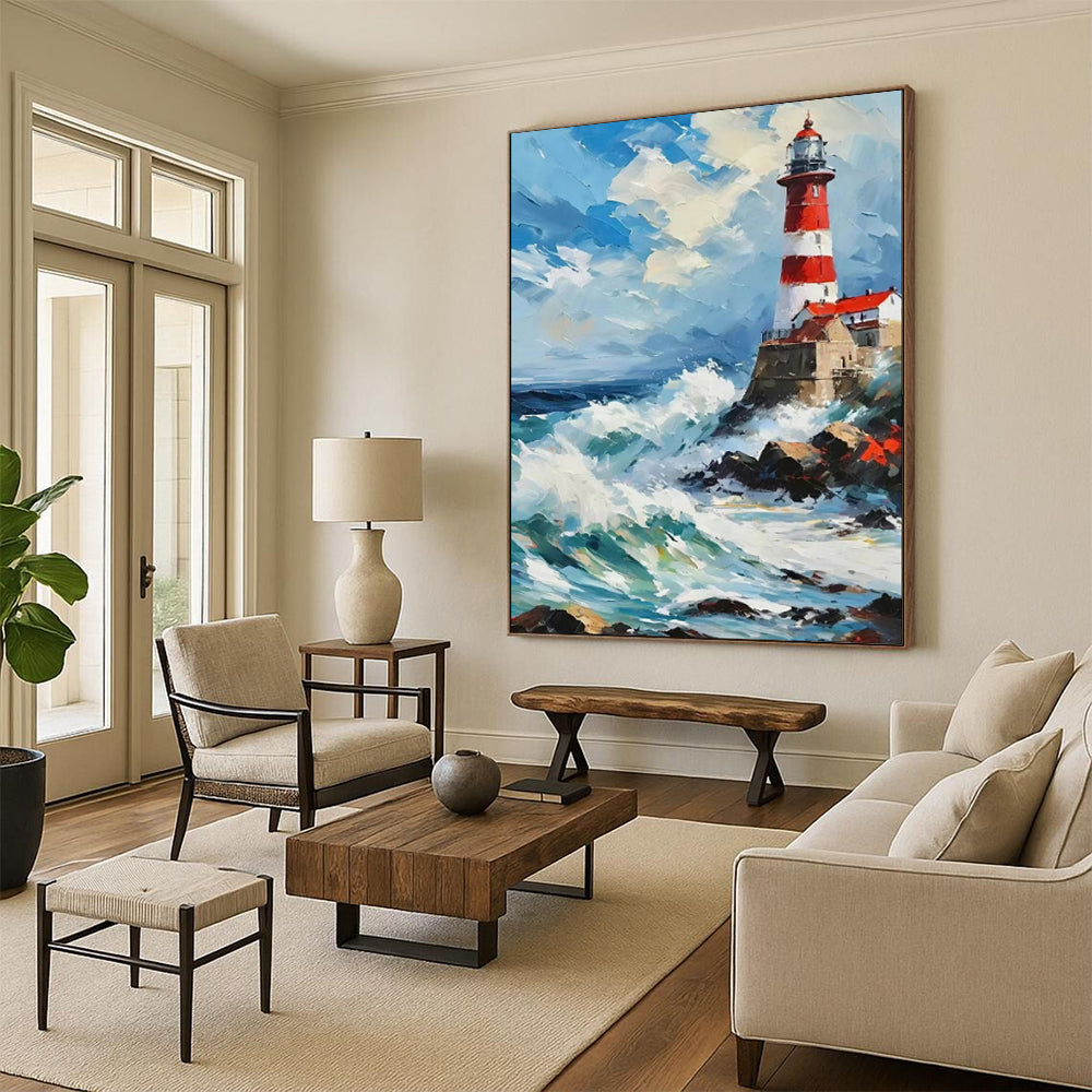 Custom Hand-Painted Abstract Art for Hallway & Bar LargeART1892