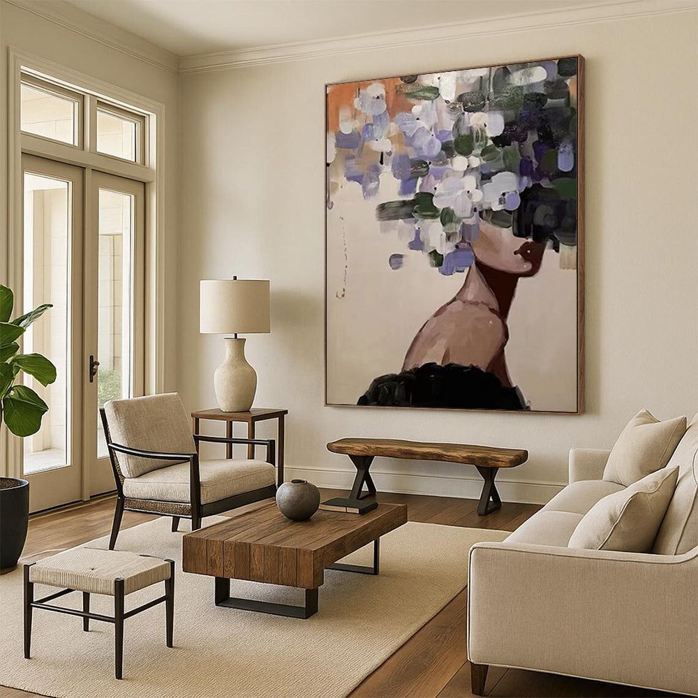 Custom Hand-Painted Abstract Masterpieces for Bedroom & Living Room DTP309