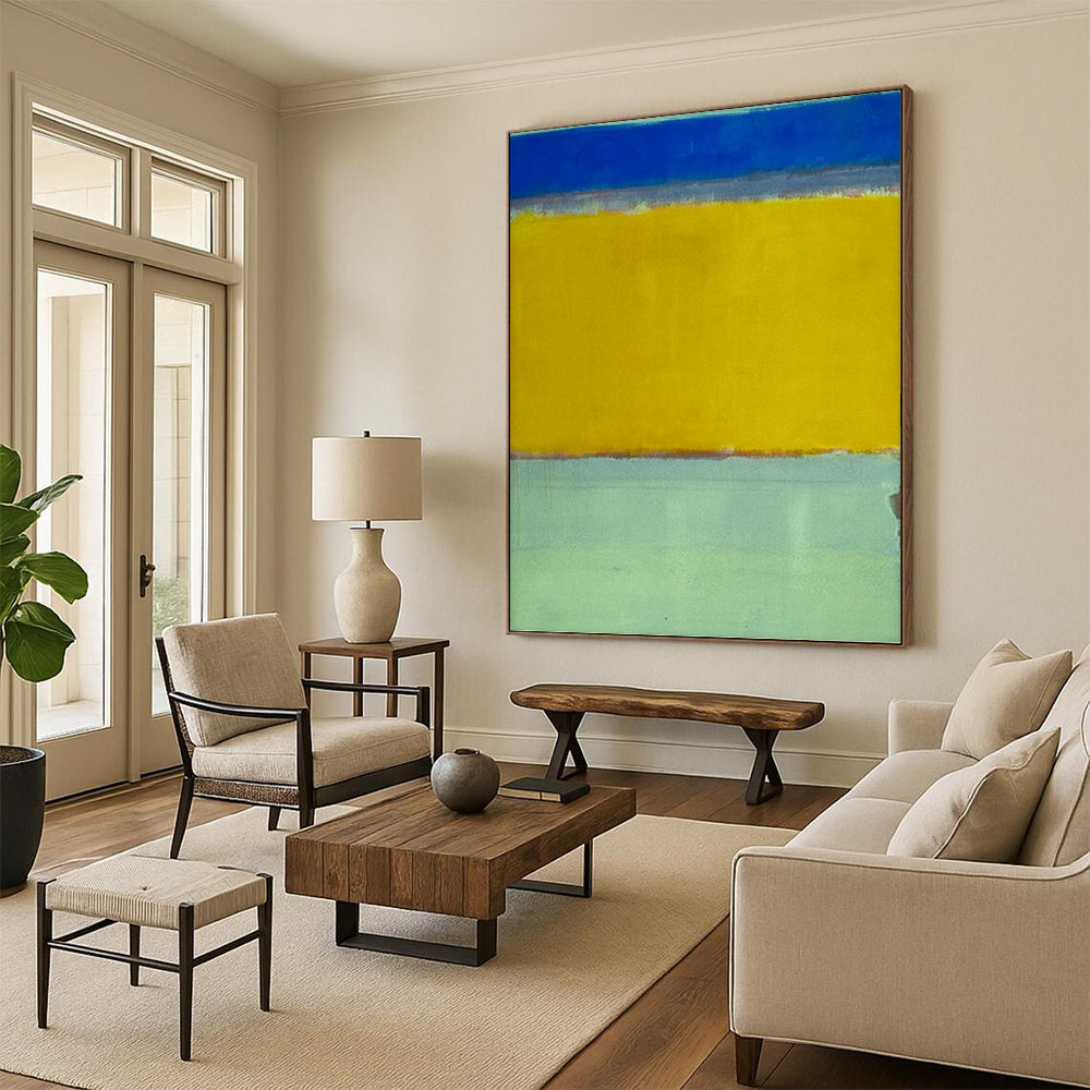 Vertical Hand - Painted Large Custom Abstract Creation for Bedroom and Living Room DKH1630