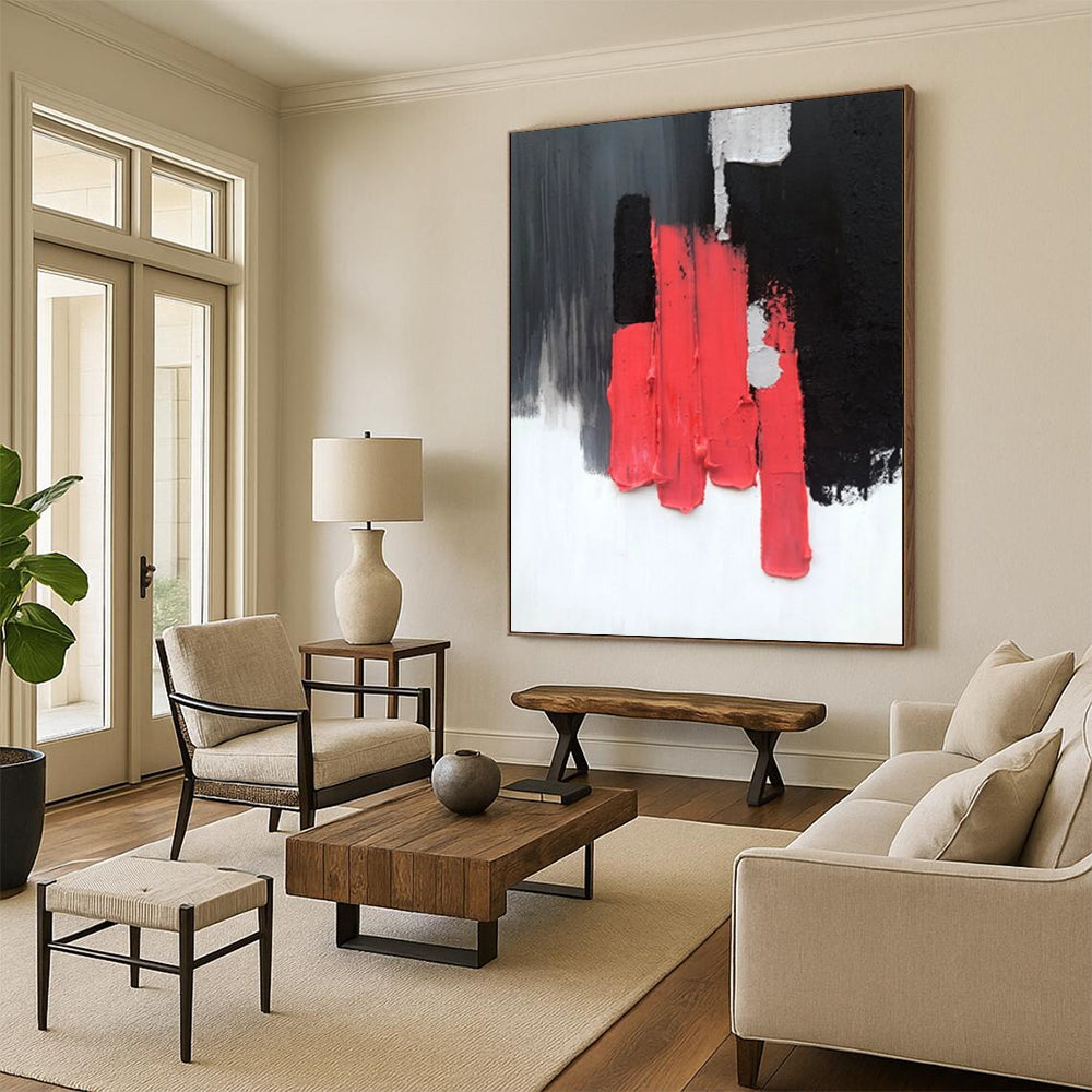 Custom Hand-Painted Abstract Masterpieces for Hotel & Entryway DTP394