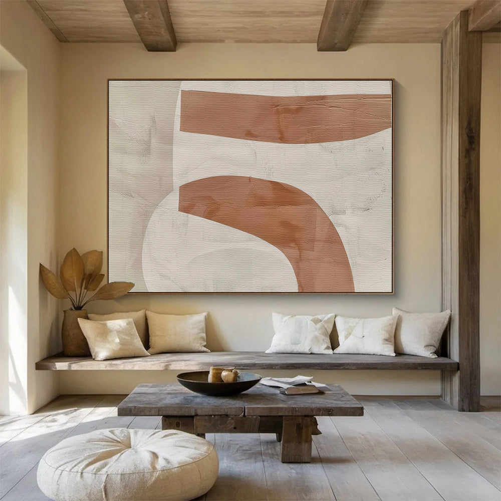 Striking Hand - Painted Textured Abstract Painting for Entryway & Bar DKH588