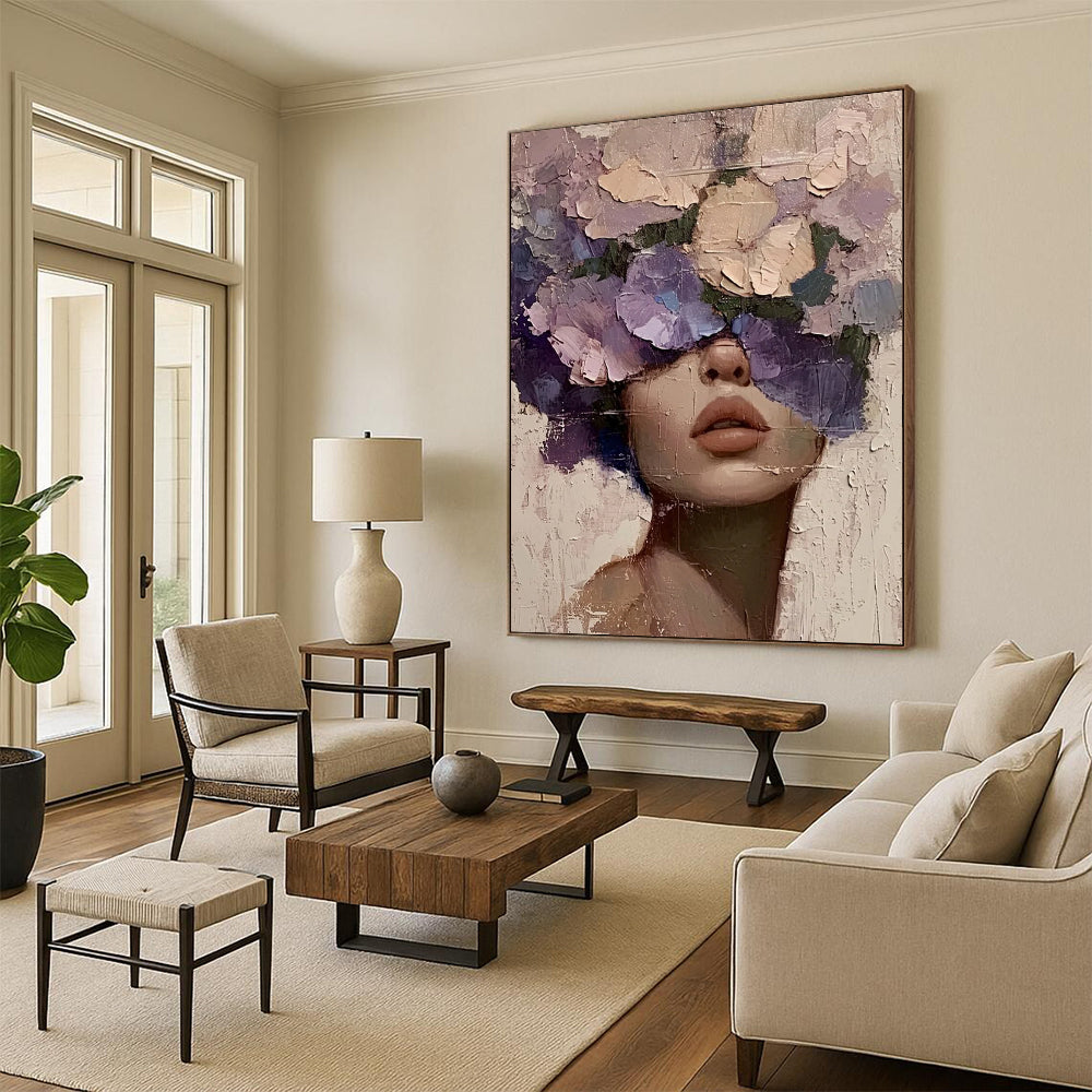 Handmade Large-Scale Abstract Art: Textured Excellence for Dining Room & Hallway DTP329