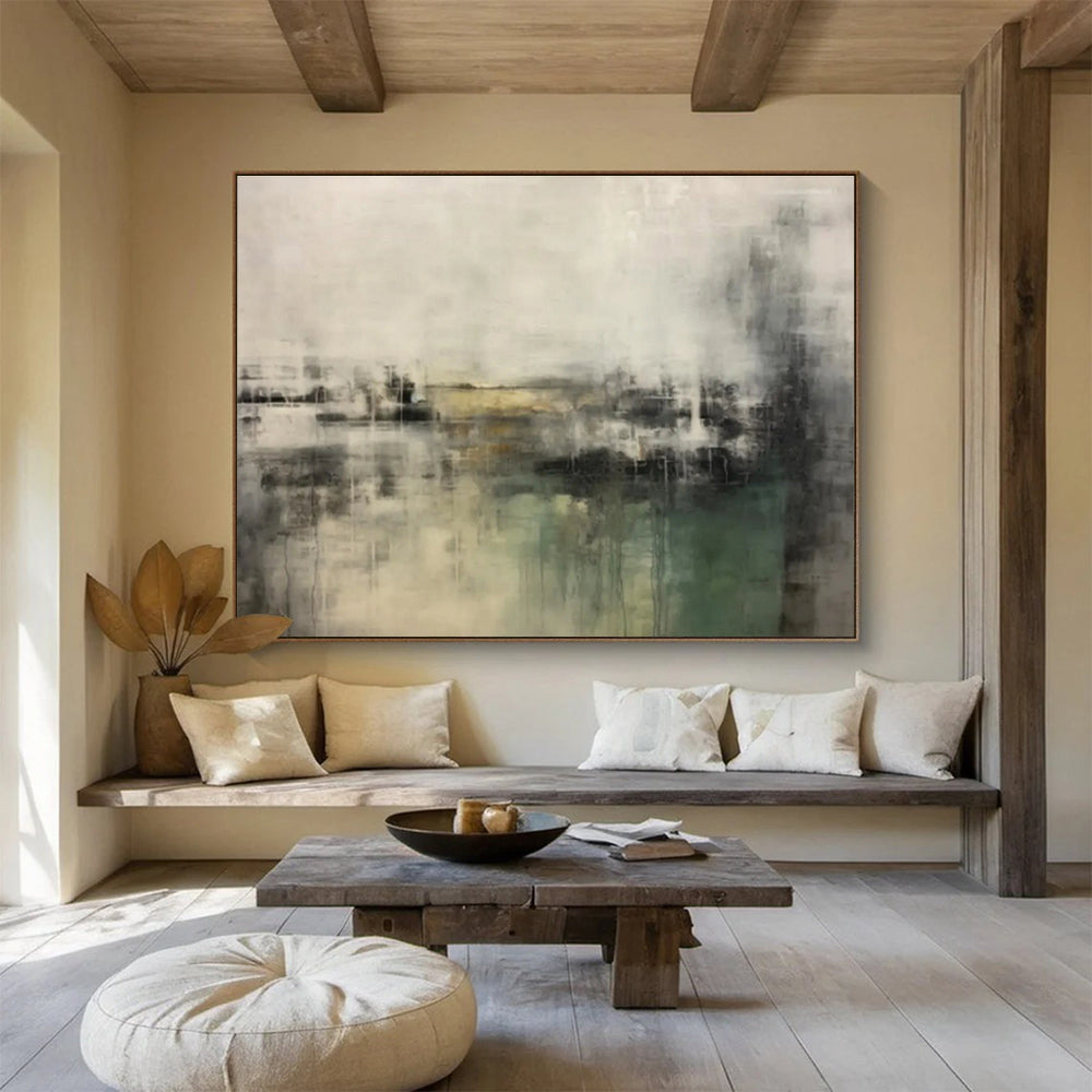 “Timeless Impressions” Large - Sized Abstract Canvas for Bedroom & Dining Room DKH319