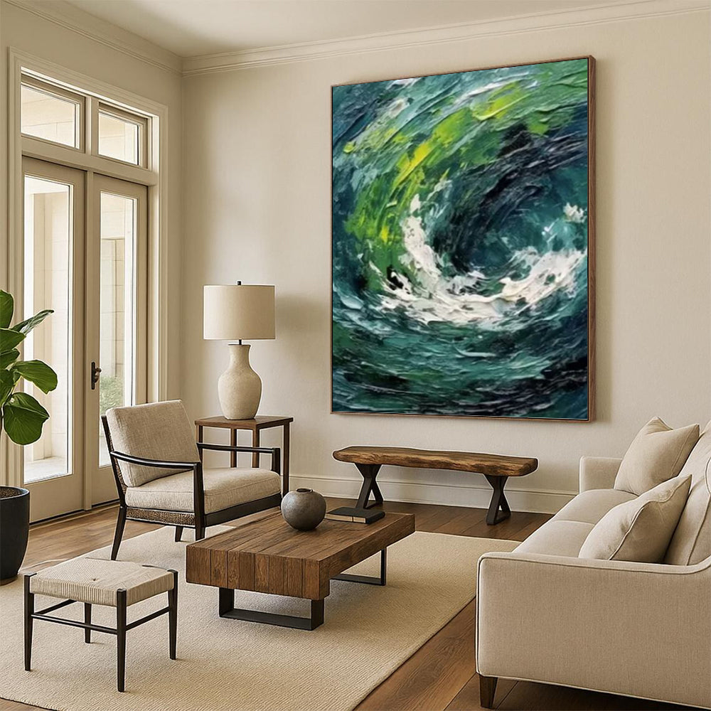 Magical Hand - Painted Textured Abstract on Canvas for Bedroom & Entryway DKH1405