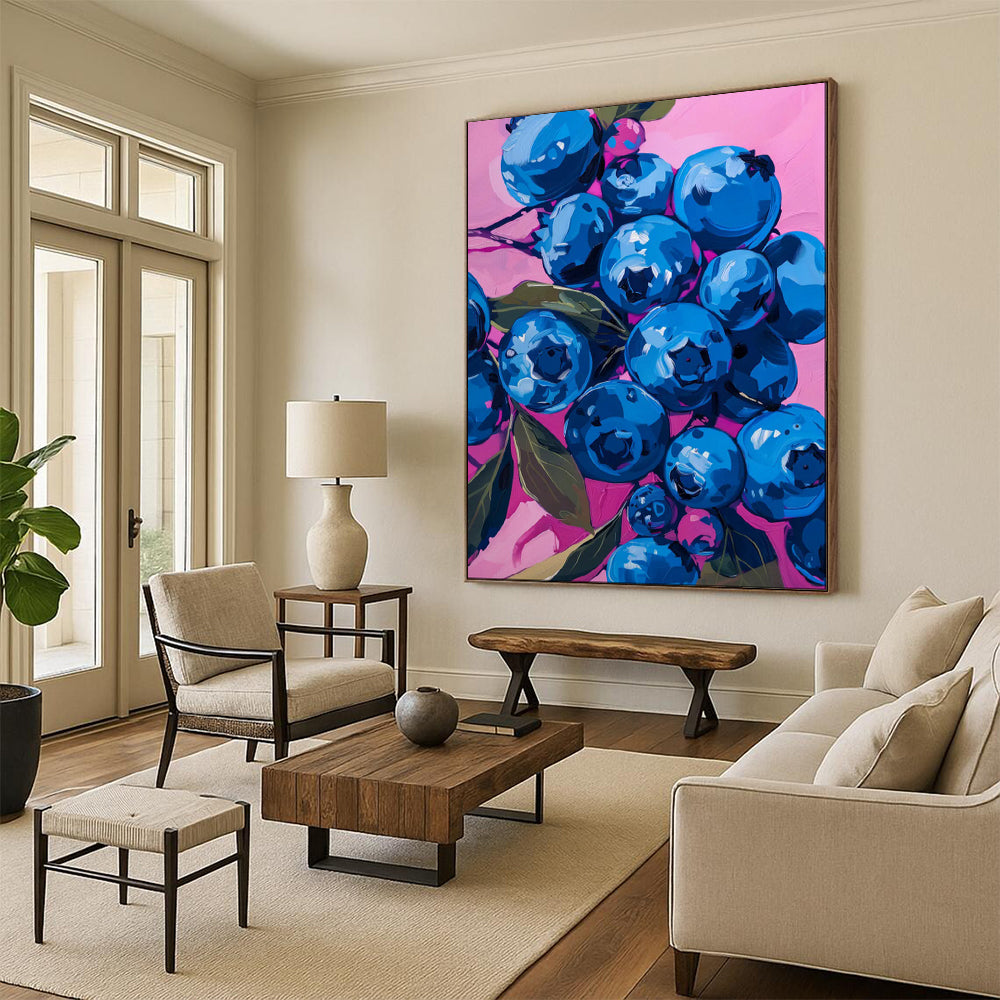 Textured & Artistic Hand-Painted Custom Abstract Painting for Dining Room & Bar LargeART2013