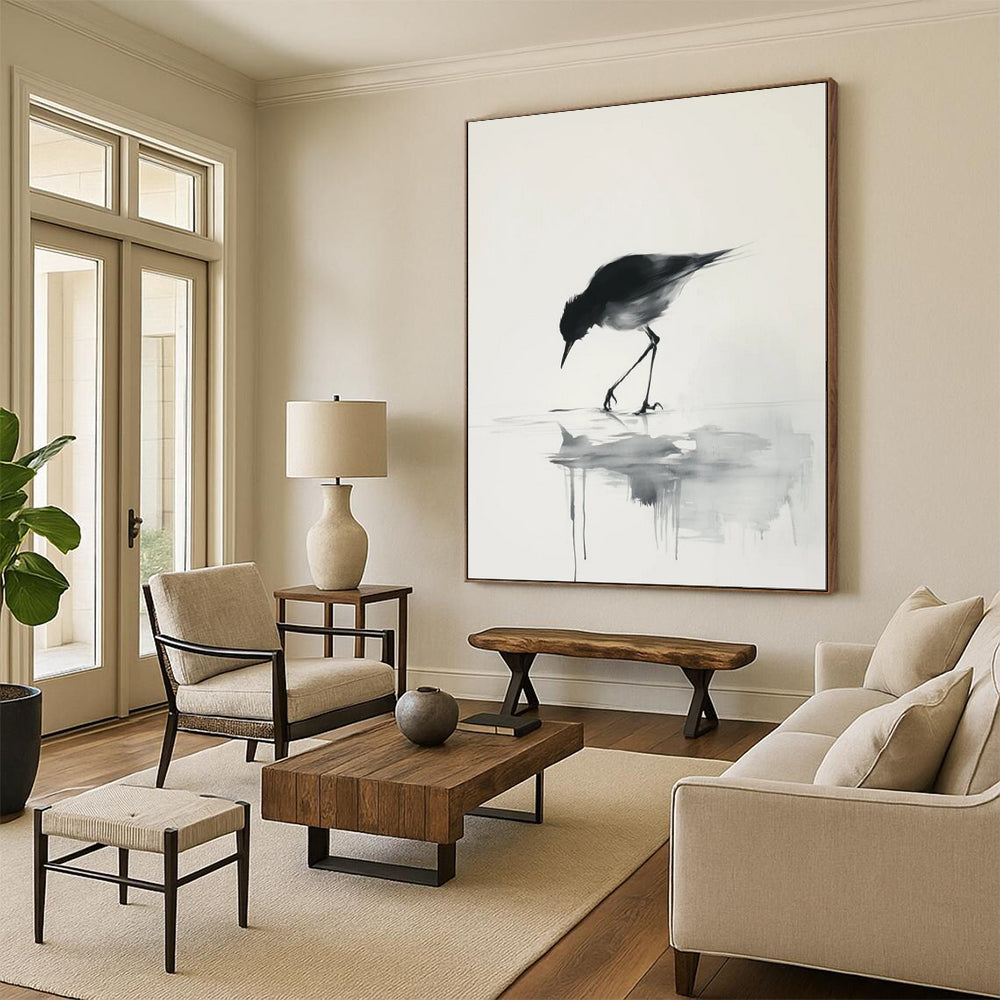 Custom Hand-Painted Abstract Mural for Office & Bar LargeART1932