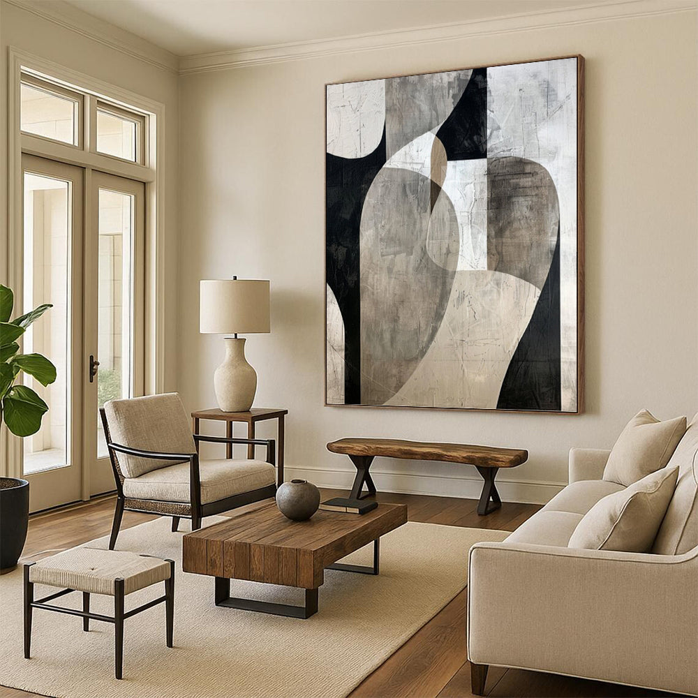 Cheerful Hand - Painted Textured Abstract for Bedroom & Bar DKH1312