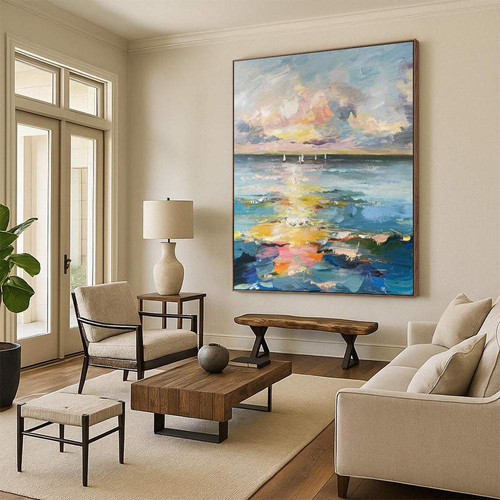 Hand-Painted Bespoke Abstract Art for Bar & Hotel LargeART1896