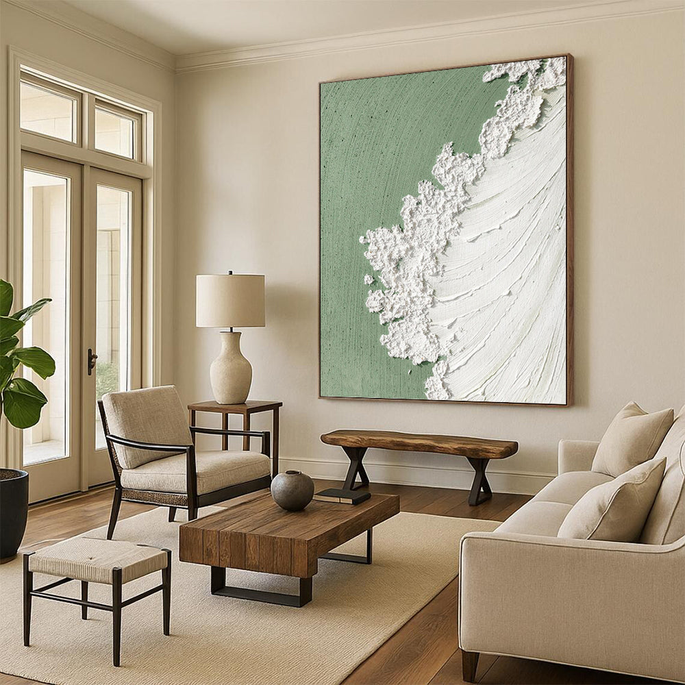 Monumental - Sized Hand - Painted Textured Custom Abstract Epoch, for Decorating Dining Room and Hotel DKH1502