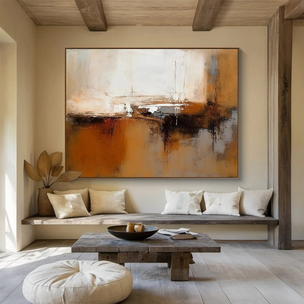 Oversized Hand-Painted Abstract Canvases for Bedroom & Dining Room LargeART1506
