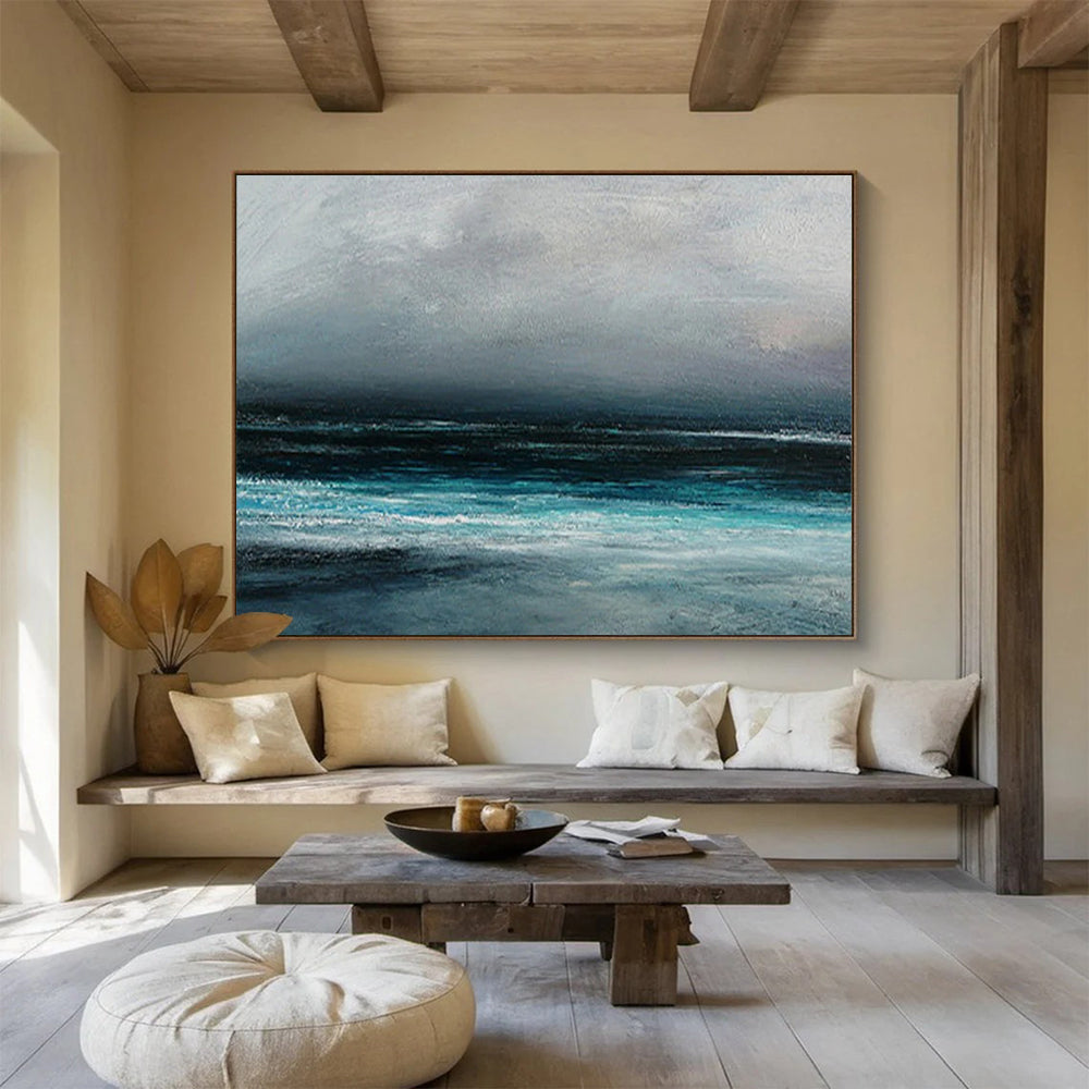 Moody Sea & Sky - Dramatic Living Room Drama DLZ035