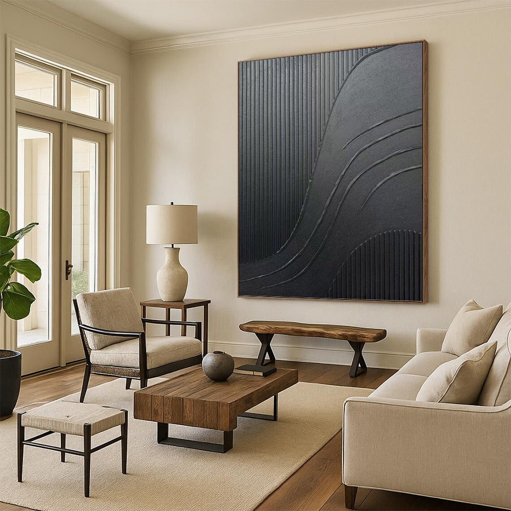 Titanic - Scale Hand - Painted Custom Abstract Canvas (with Layered Textures), for Bedroom and Living Room DKH1482