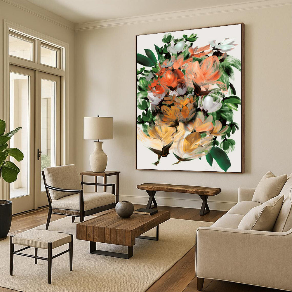 Hand-Painted Custom Abstract Art: Big Sizes for Bedroom & Office DTP217