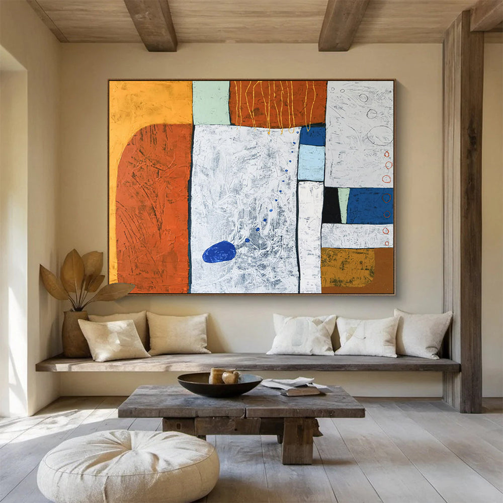 Dramatic Theatrical Oversized Abstract Canvas for Living Room & Dining Room LargeART1807