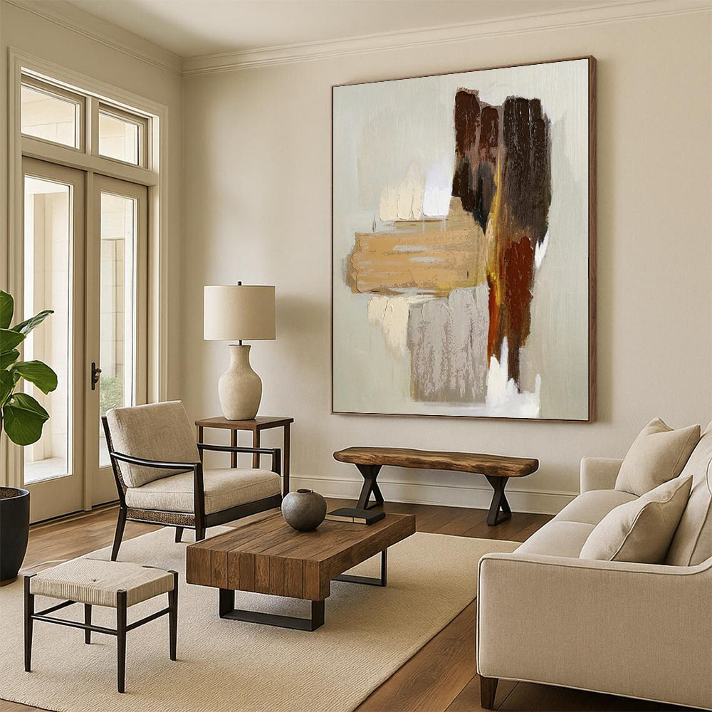 Captivating Custom - Painted Textured Canvas Abstract for Bedroom & Living Room DKH1067