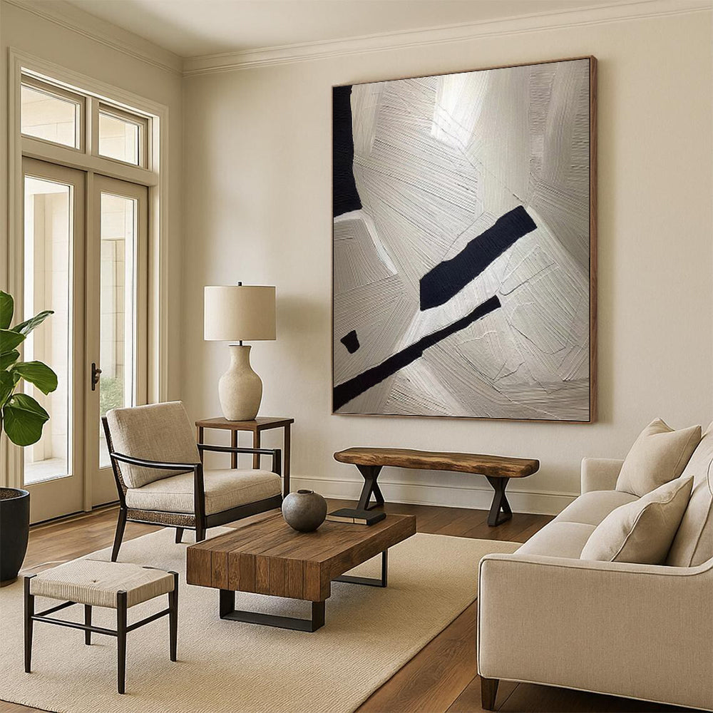 Thrillingly Immense Hand - Painted Textured Abstract Artwork for Gym & Fitness Studio DKH1241