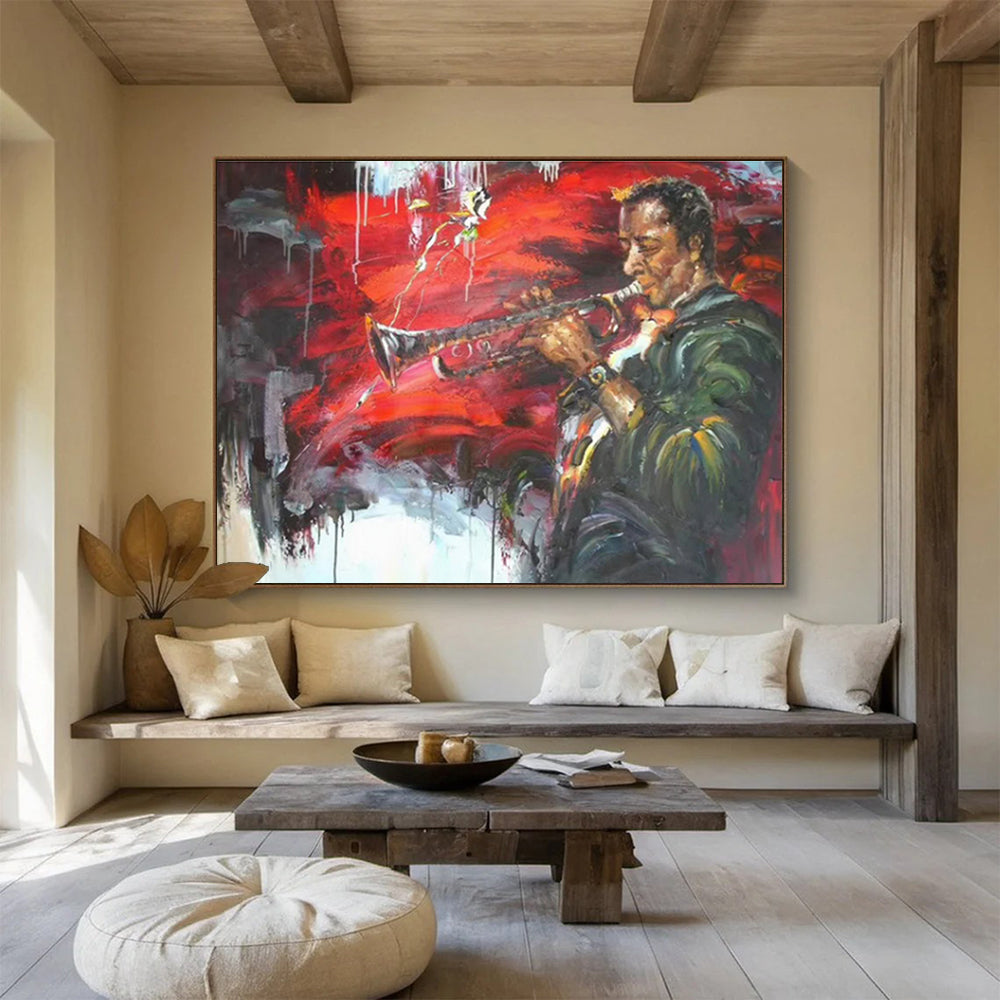 Mysterious Hand - Painted Textured Abstract Painting for Hallway & Bar DKH636