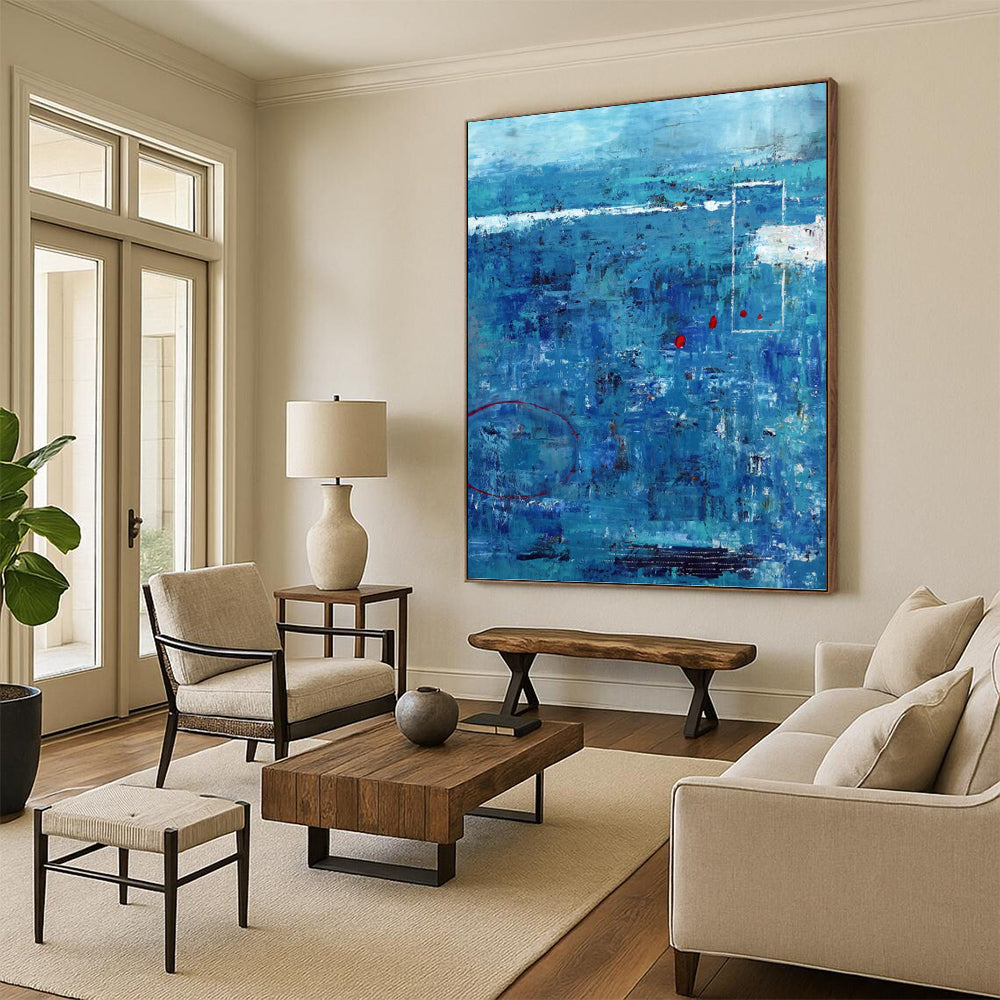 Opulent Hand - Painted Textured Canvas Art for Dining Room & Hotel Lobby DKH1100