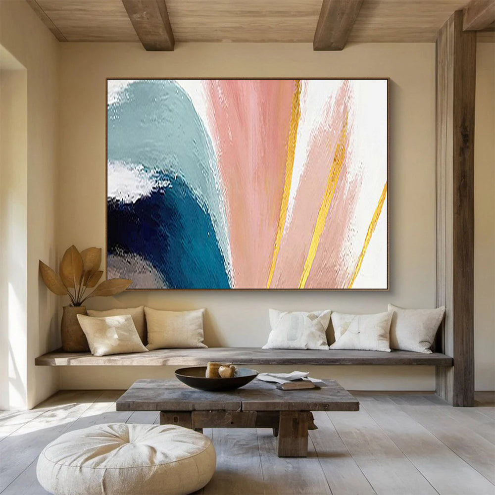 “Seraphic Glow” Large - Sized Abstract Painting for Office & Bedroom DKH216