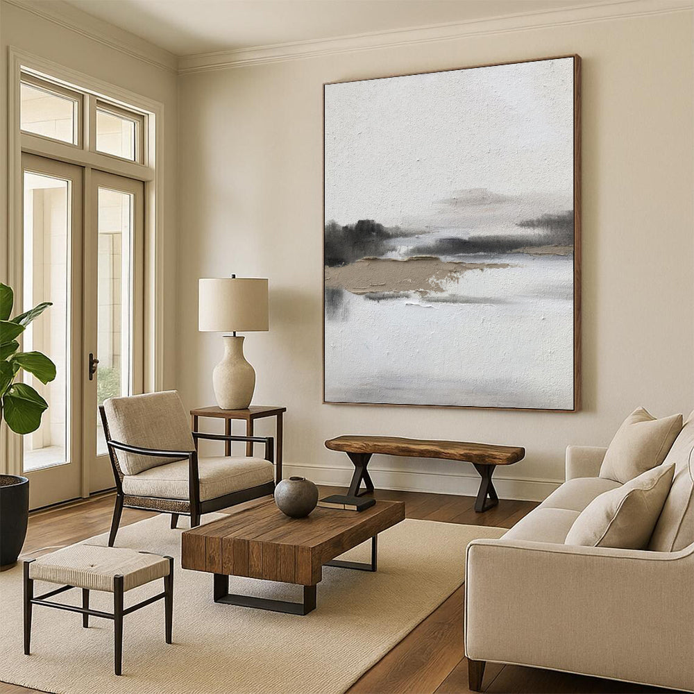 Large Vertical Custom Abstract Hand - Painted Artwork for Bar and Hallway DKH1672