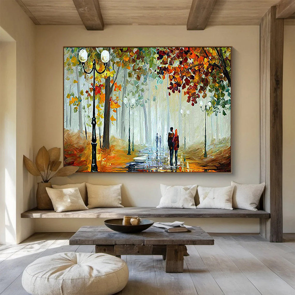 Autumn Stroll in the Park - Romantic Living Room or Bedroom Art DLZ225