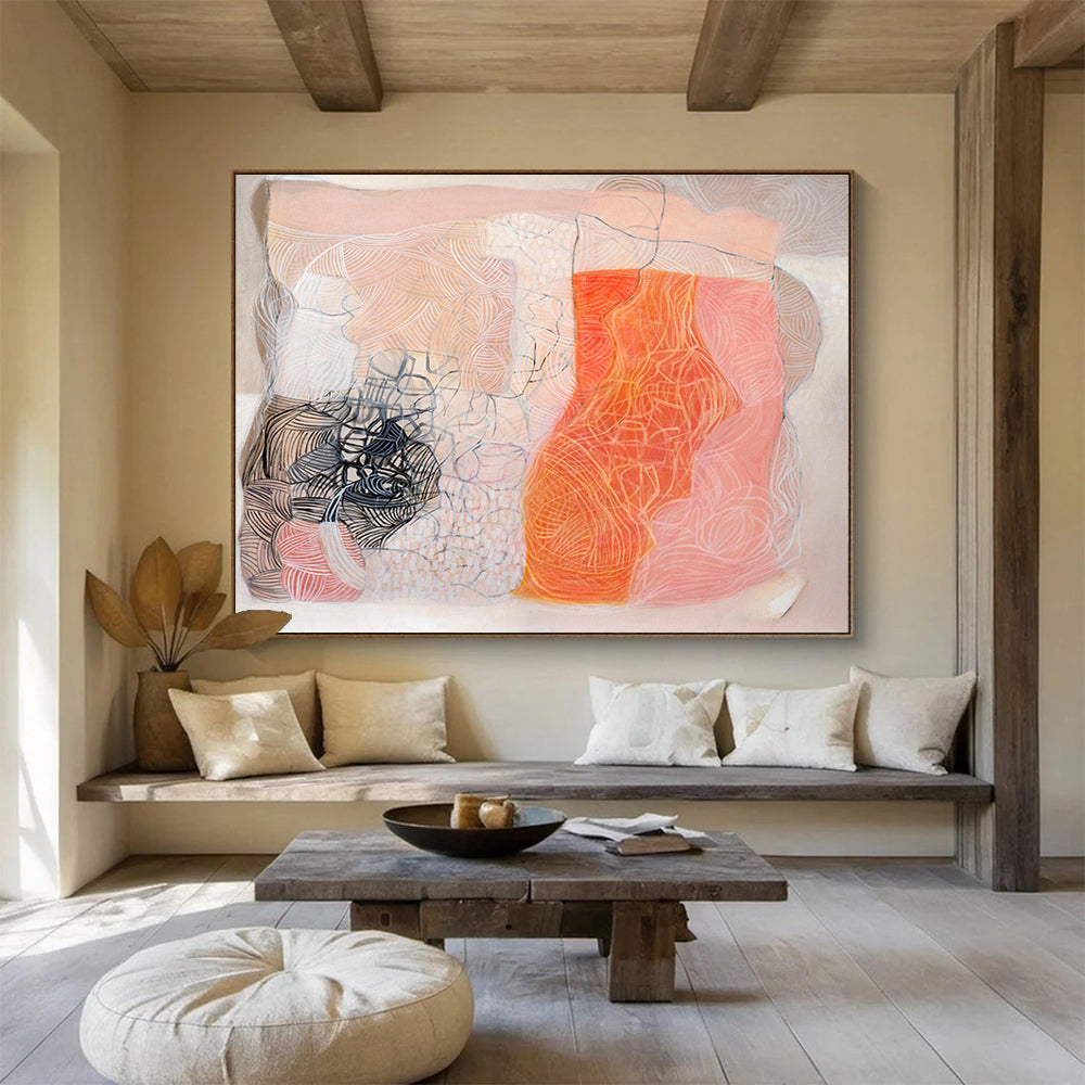 Made - to - Measure Abstract Canvas for Interior Design Project DKH052