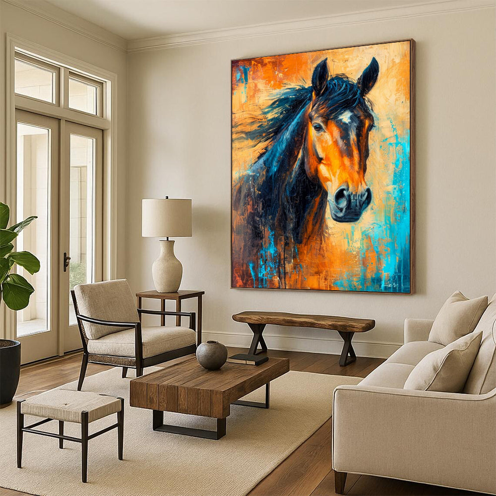 Grandiose Hand-Painted Abstract Art for Bedroom & Study LargeART2210