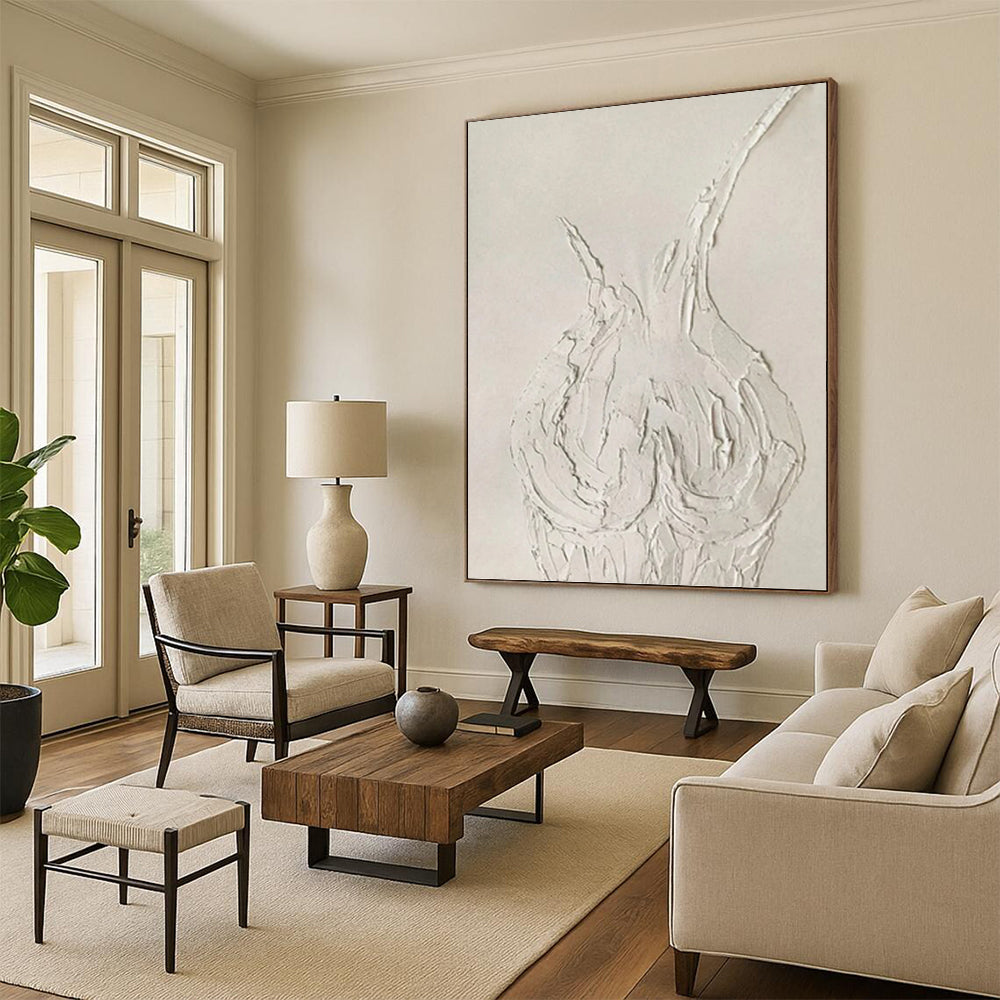 Oversized Custom Textured Hand - Painted Abstract Mural for Hallway & Entryway DKH0990