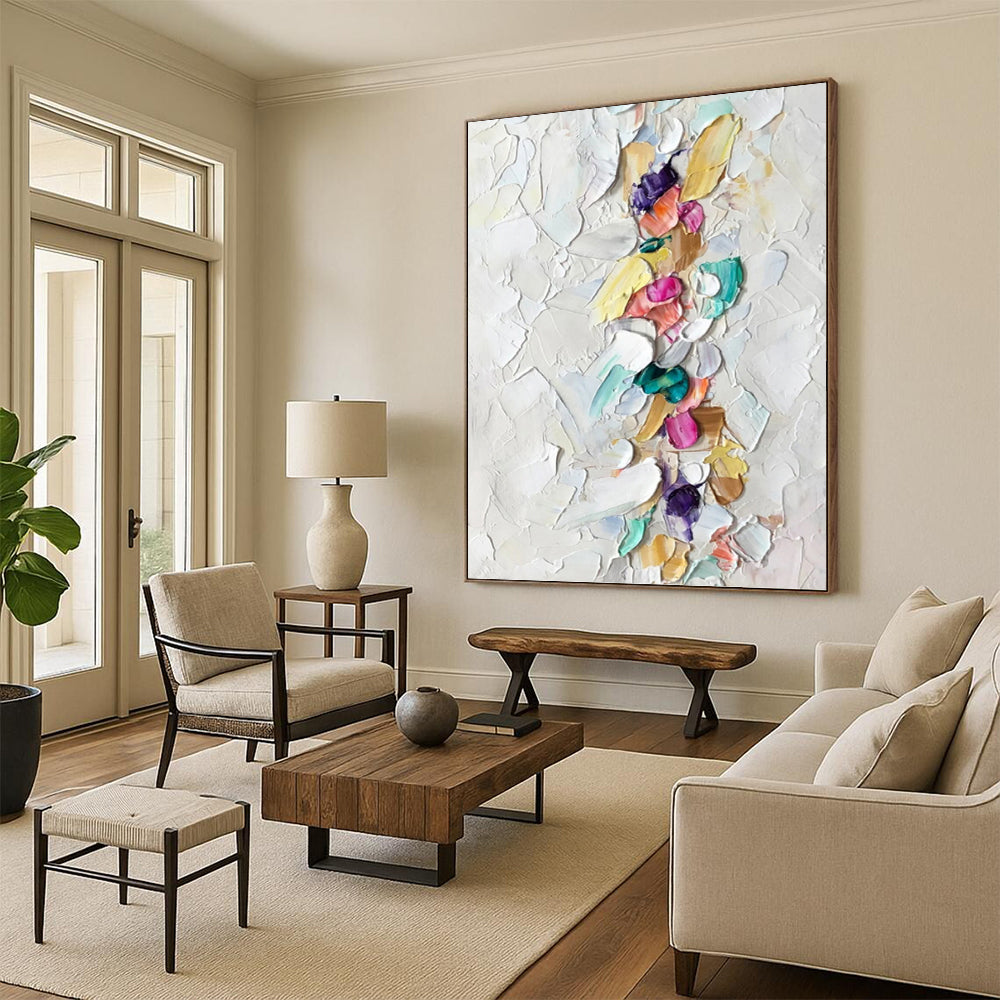 Minimalist Textured Abstract Canvas for Office & Dining Room DKH0974