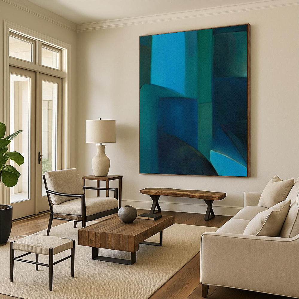 Monumental-Sized Hand-Painted Abstract Wall Art for Dining Room & Butler’s Pantry LargeART2255