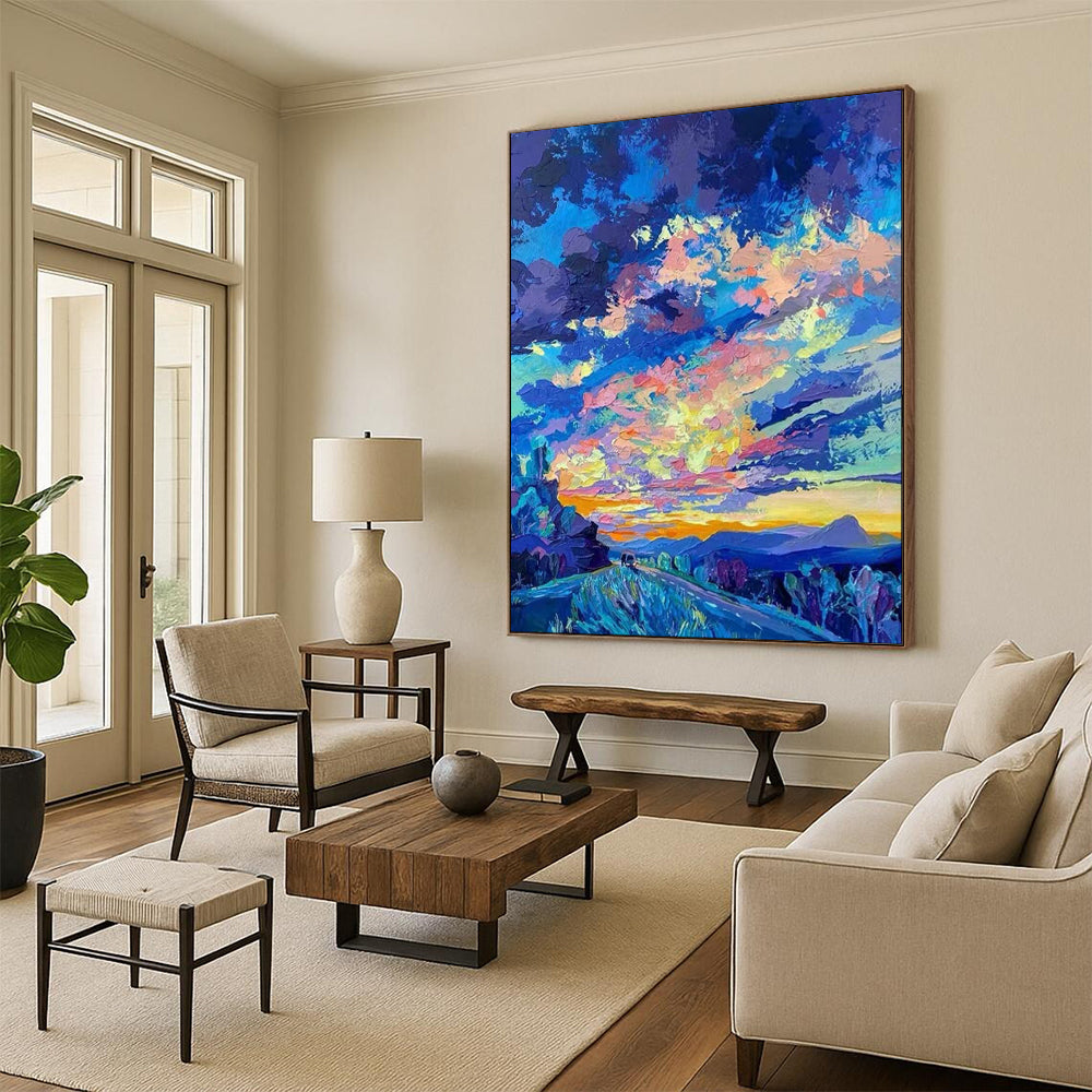 Large-Scale Textured Abstract Wall Art for Dining Room & Banquet Hall LargeART2112