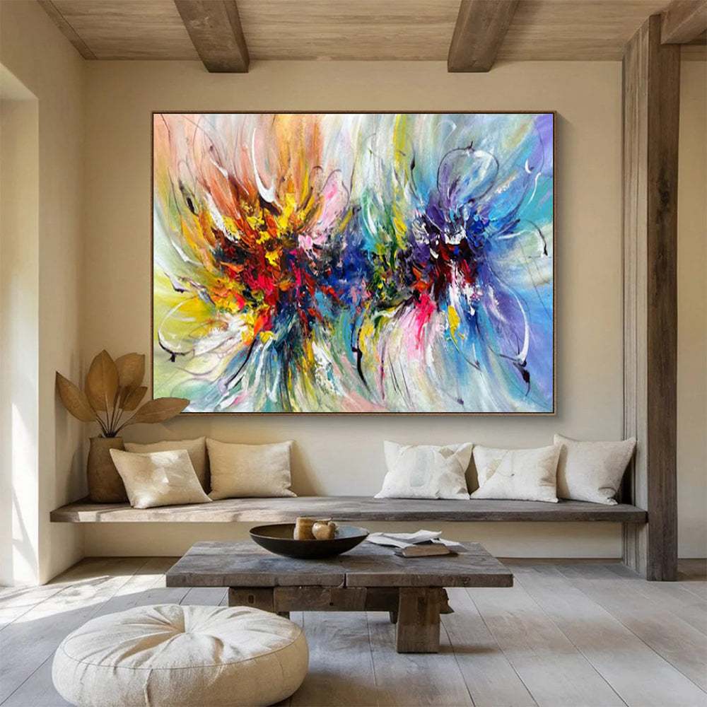 Colossal Hand-Painted Abstract Wall Art for Living Room & Office LargeART1529
