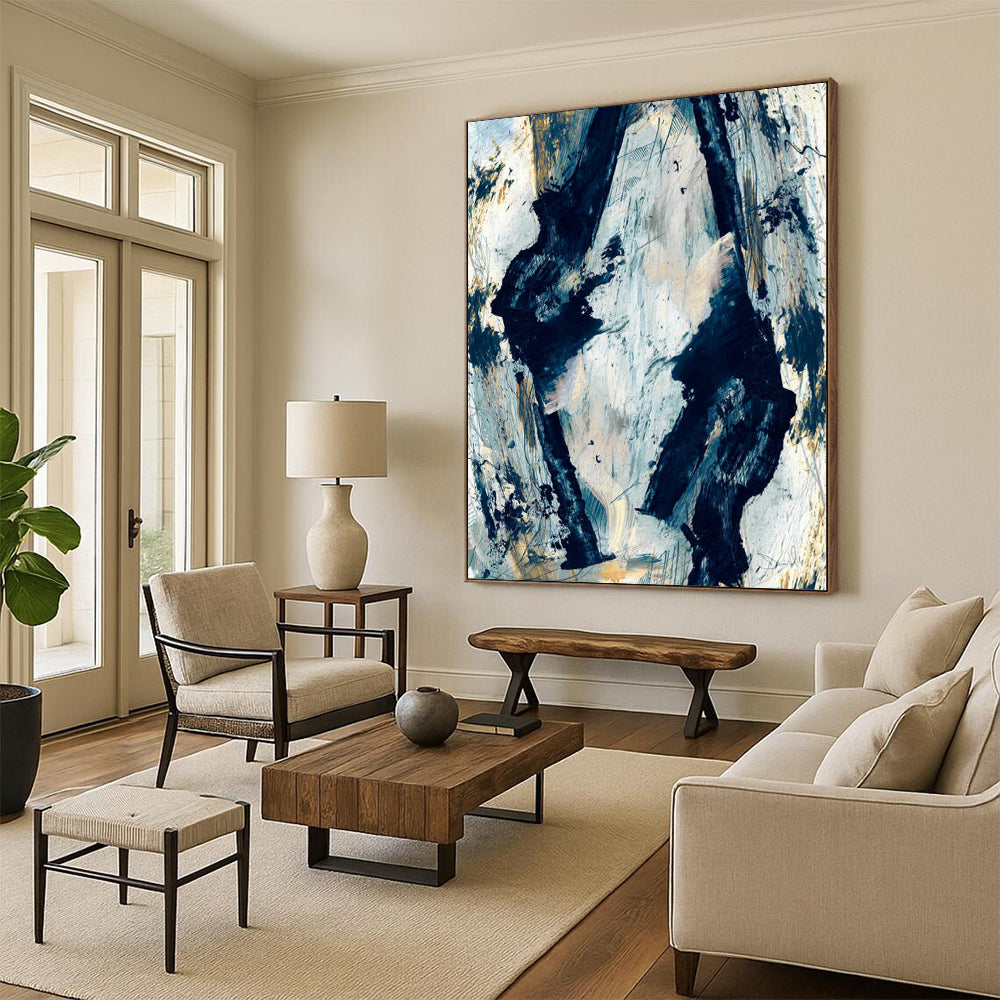 Hand-Painted Large-Scale Abstract Art: Textures for Bar & Hotel DTP244