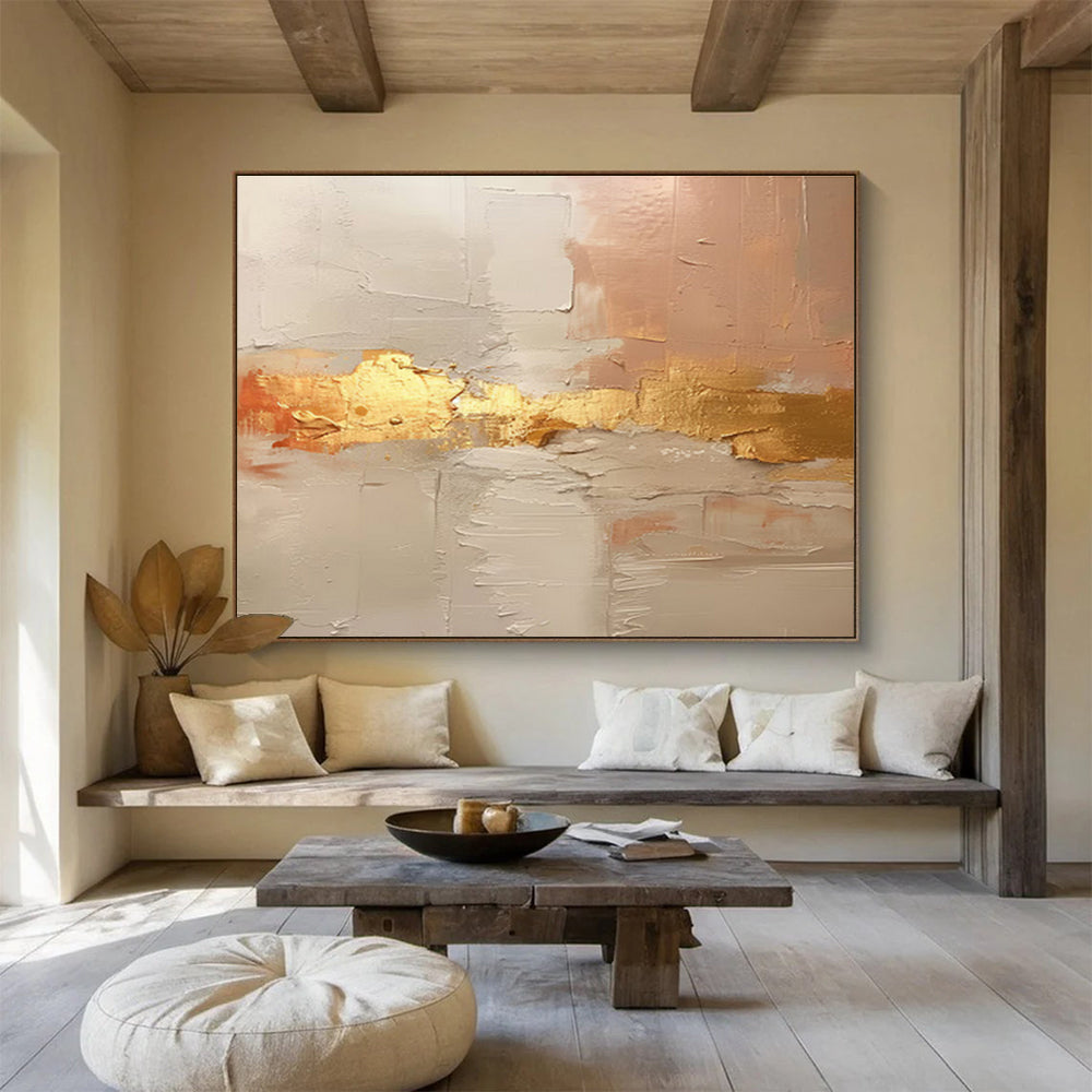 Dazzling Hand - Painted Textured Abstract Painting for Entryway & Bar DKH617