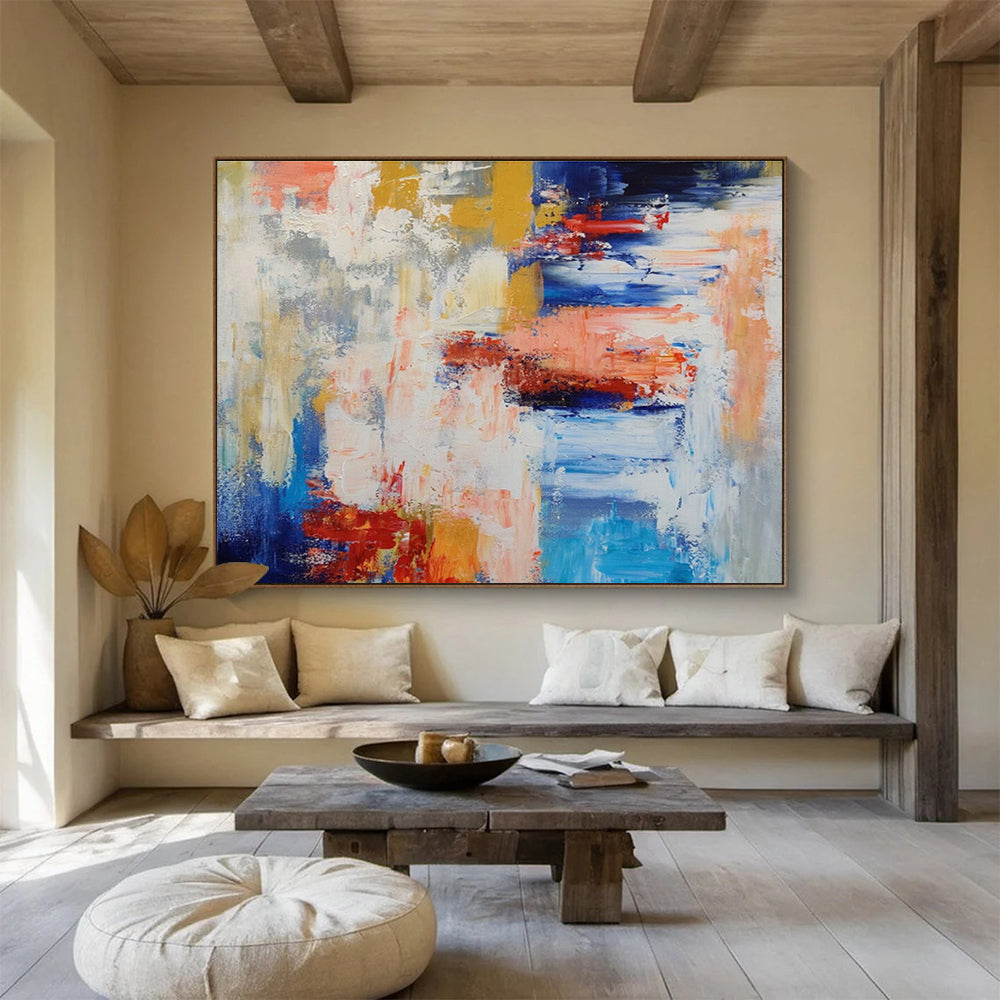 Mysterious & Mesmerizing Hand - Painted Textured Abstract Mural for Entryway & Dining Room DKH646