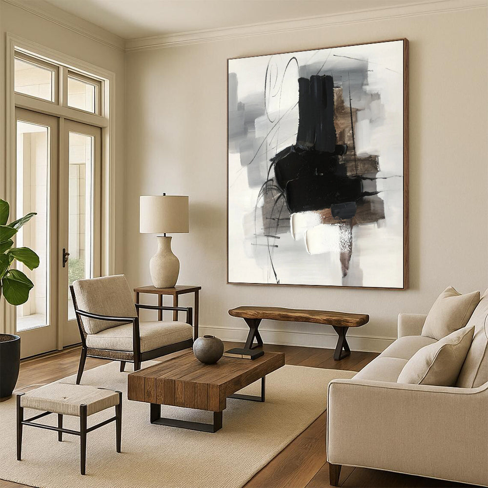 Mysterious Hand - Painted Textured Abstract for Bedroom & Hallway DKH1280