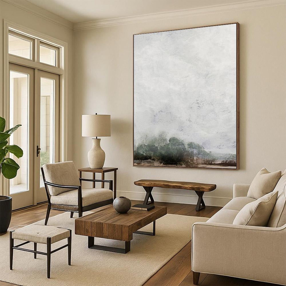 Large-Scale Custom Abstract Paintings: Handmade Textures for Bedroom & Living Room DTP221