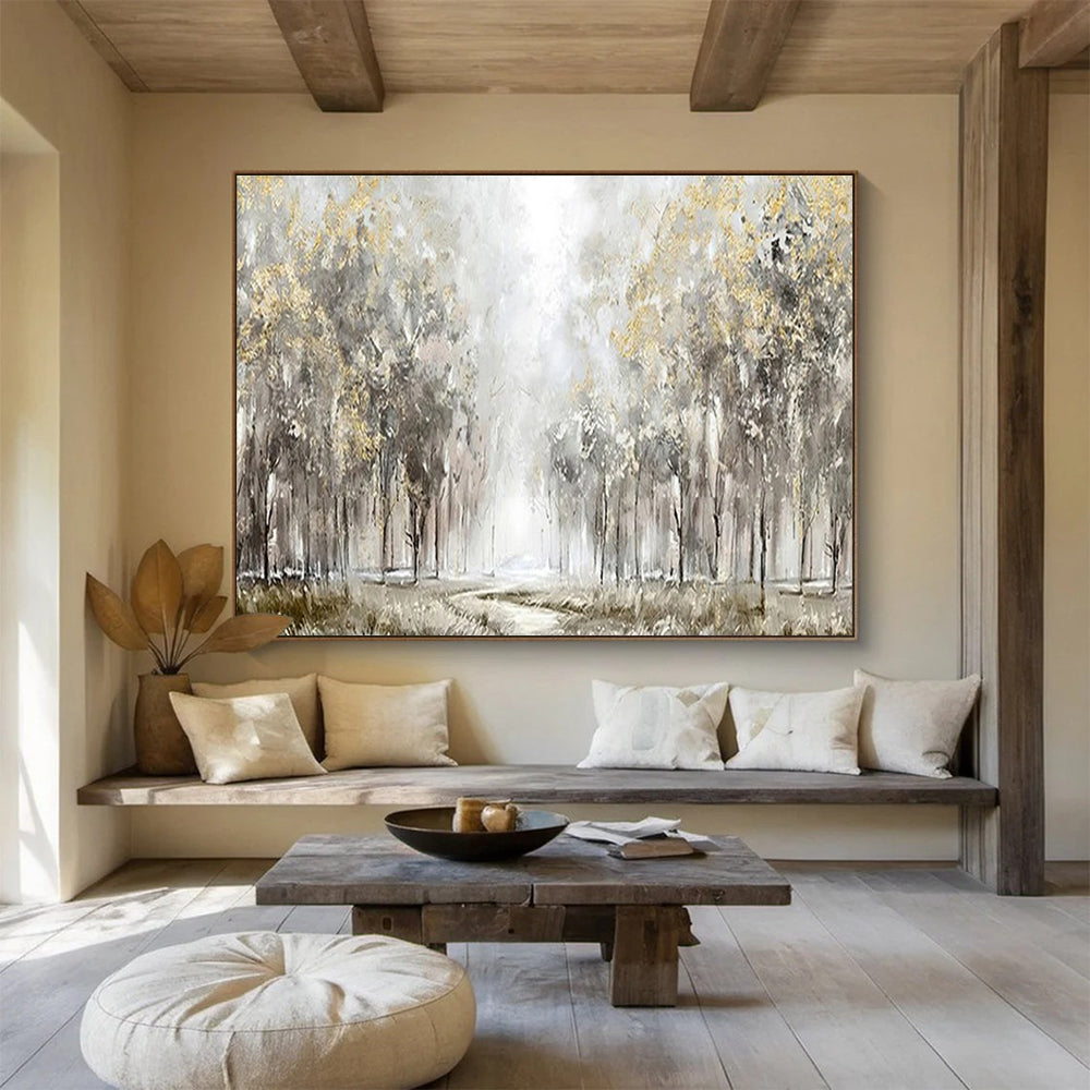 Monumental Textured Hand - Painted Abstract Art for Statement Spaces DKH737