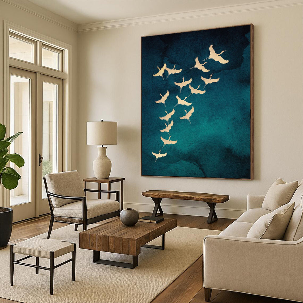 Custom Hand-Painted Abstract Art for Dining Room & Bar LargeART1919