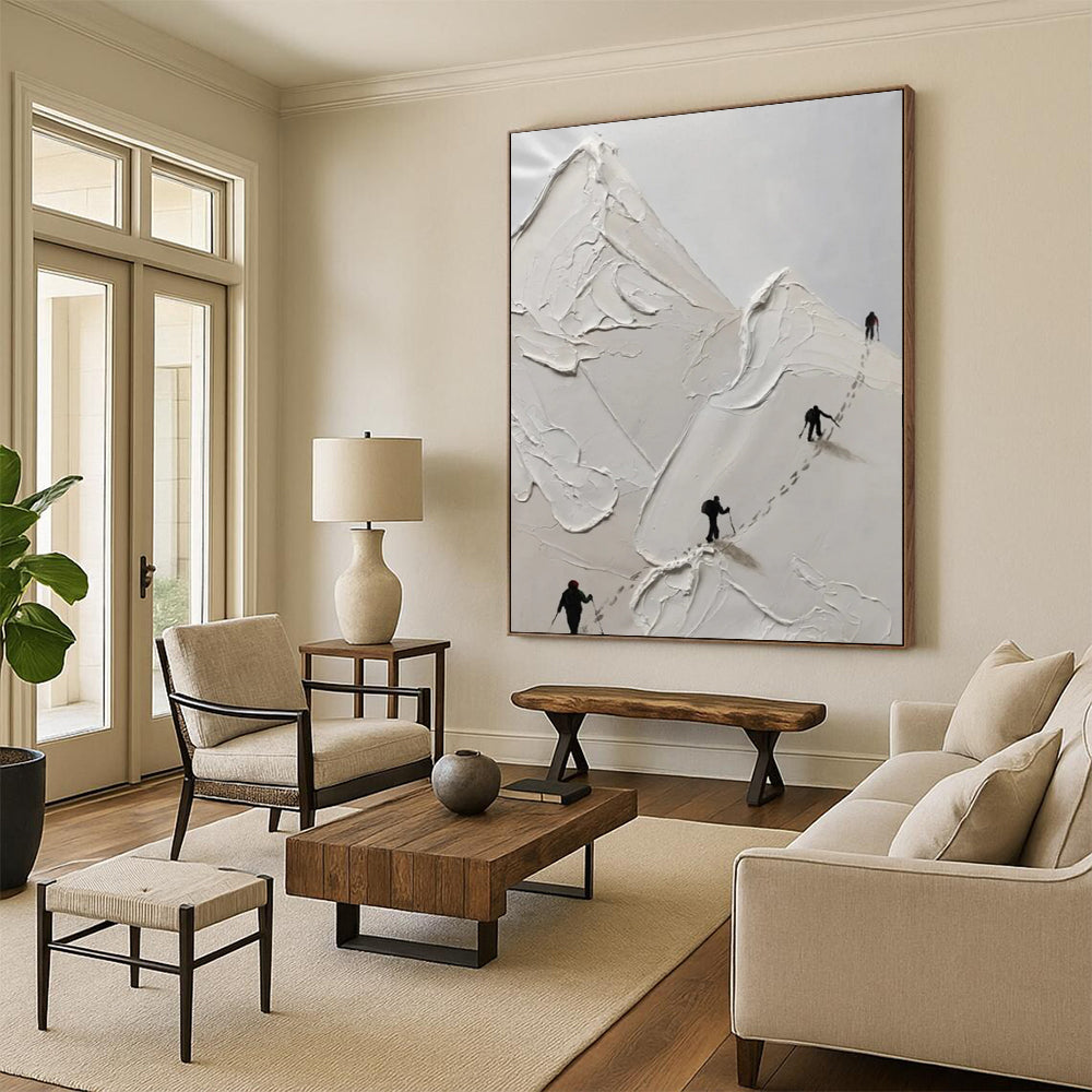 Handmade Large-Scale Abstract Paintings: Textured Beauty for Dining Room & Office DTP317