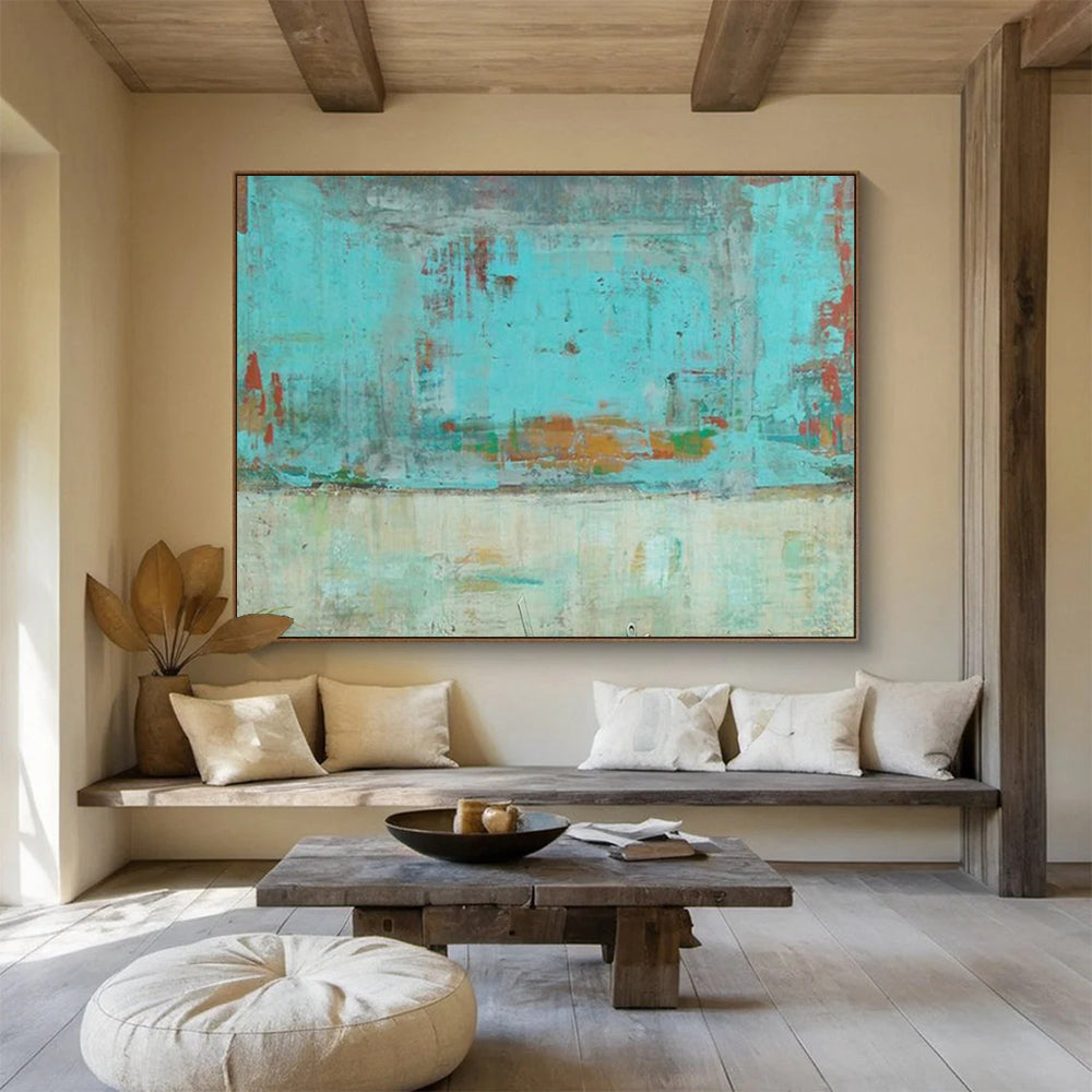 Serene Large Abstract Canvas for Entryway & Living Room LargeART1583