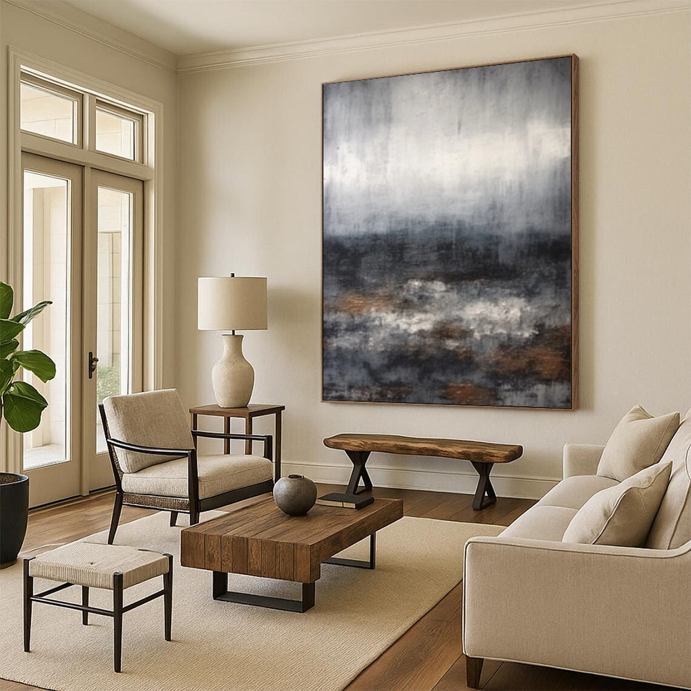 Handmade Big-Size Abstract Art for Living Room & Hallway DTP368