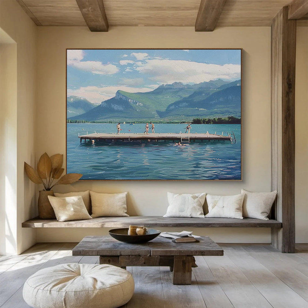 Tailored Hand - Painted Abstract Canvas for Dining Room & Bar DKH093