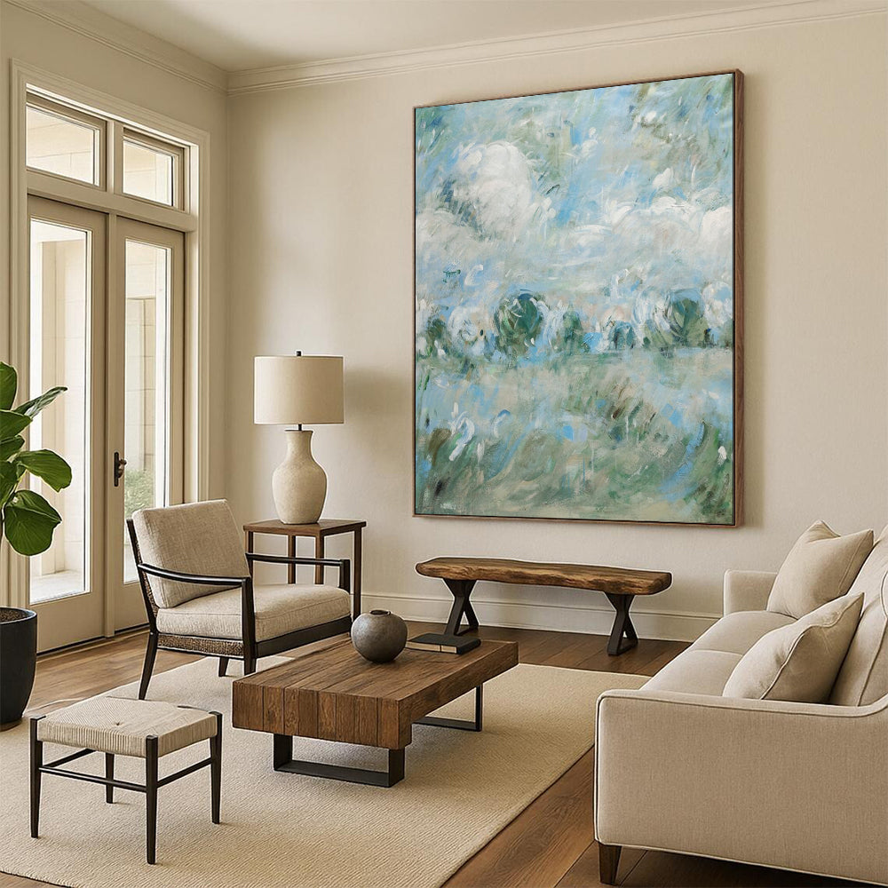 Mystical & Enigmatic Hand-Painted Custom Abstract Painting for Bedroom & Hotel LargeART1982