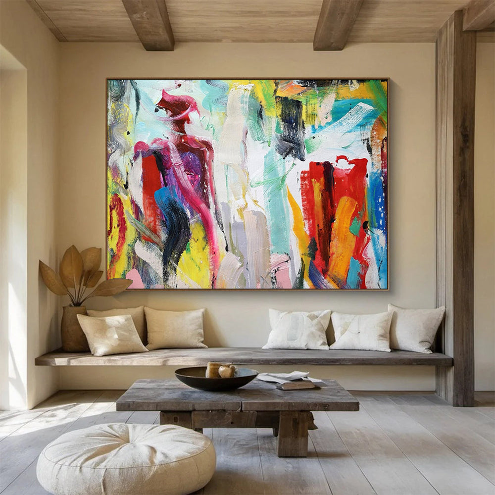 “Elegant Echoes” Grand Abstract Wall Decor for Dining Room & Hallway DKH301