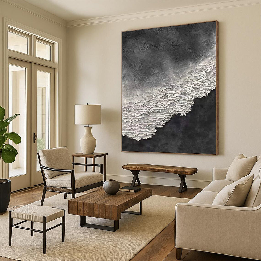 Large Custom Abstract Paintings with Textured Details for Bedroom & Office DTP339