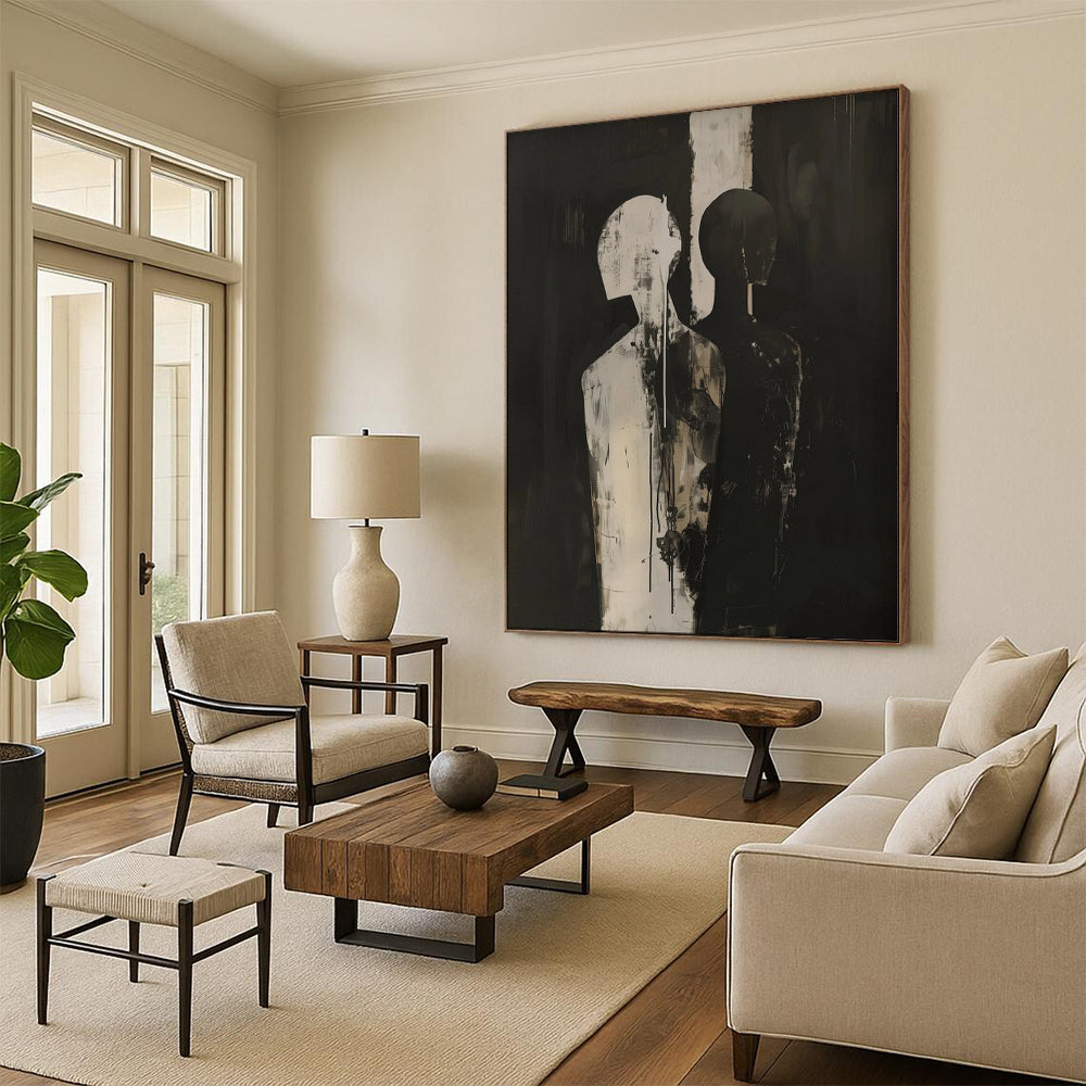 Oversized Custom Hand-Painted Abstract Art for Bedroom & Hotel LargeART1930
