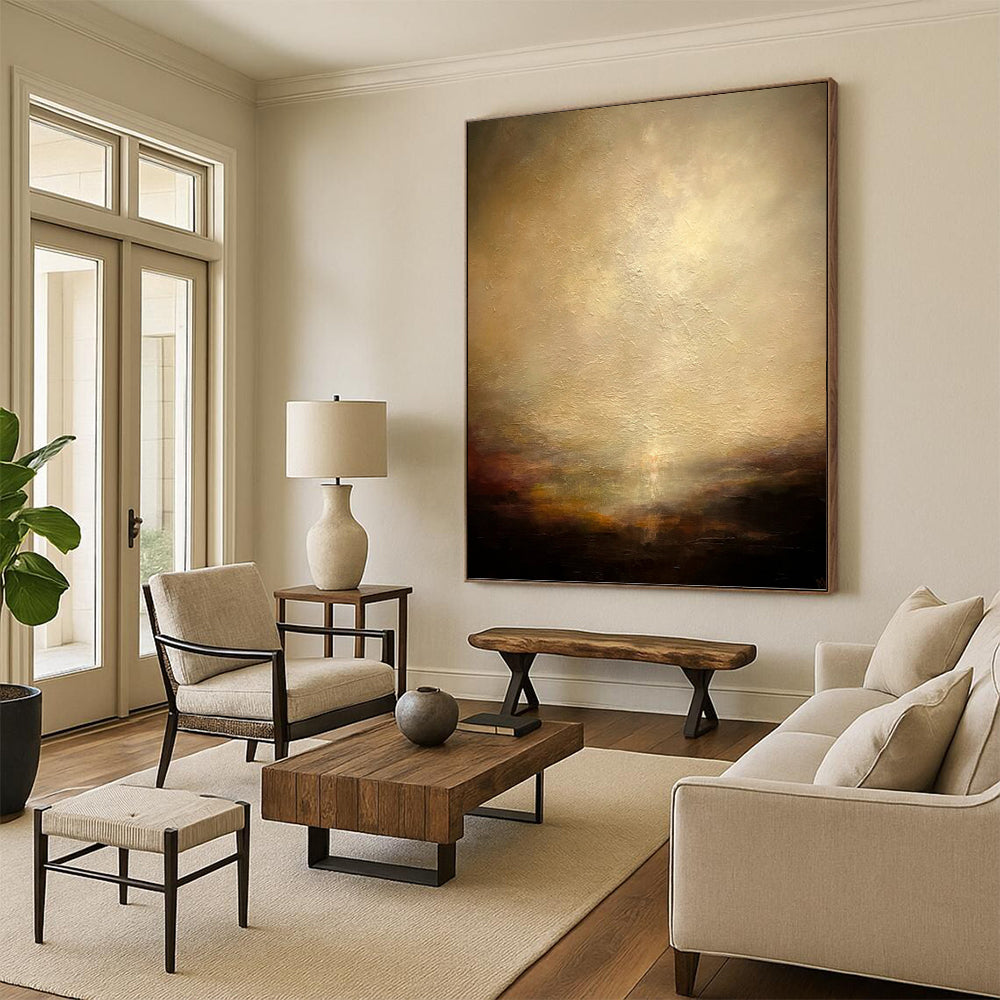 Jumbo - Proportioned Vertical Hand - Painted Textured Custom Abstract Rhapsody, for Office and Hallway DKH1534